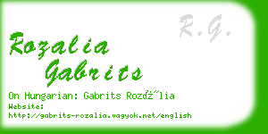 rozalia gabrits business card